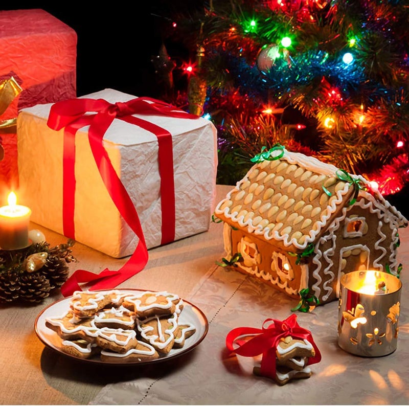 Sakolla (Set of 10) Gingerbread House Cookie Cutter Set, 3D Gingerbread House Kit Christmas Cookie Cutters for Kids Gingerbread Houses Mold Gift Box Packaging - Image 3